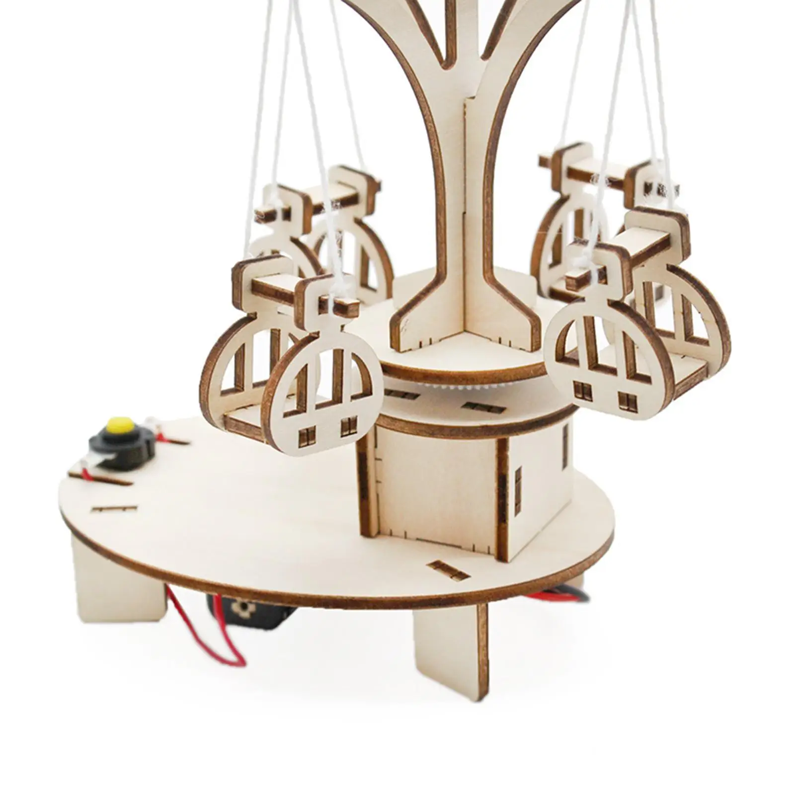 Hölzerner Drehstuhl DIY Wissenschafts-Karussell-Stühle Baukasten für Physikmodelle Pädagogisches Montage-Spielzeug
