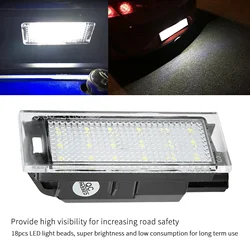1 Pair of Car LED License Plate Light Car Signal Lamp for Renault Clio Espace Twingo Megane Laguna Vel Satis Master