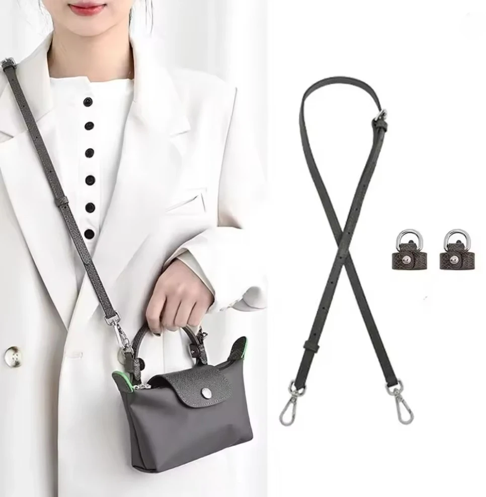 1 ensemble de sangles de sac pour LONGCHAMP Mini, ensemble de bretelles en cuir sans poinçon, accessoires de sac à bandoulière de Transformation