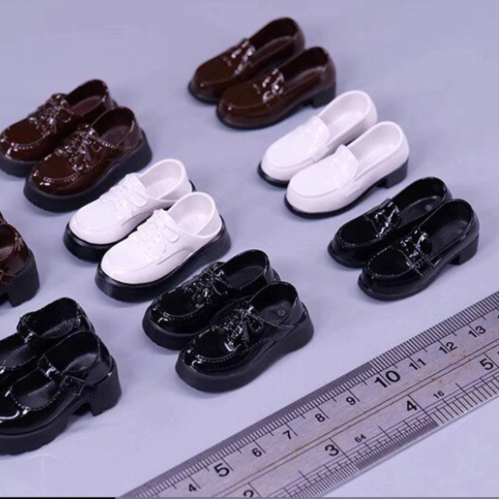 

JK School Shoes Chunky Heel Platform Doll Shoes Glossy Cute Design