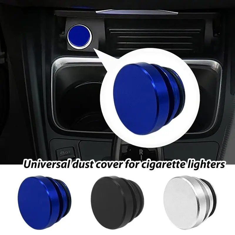 

Aluminum Alloy Car Cigarette Light&er plug Cover Button Plugs Caps Dust Cover For Most Cars 12V Replacement Dustproof Plug