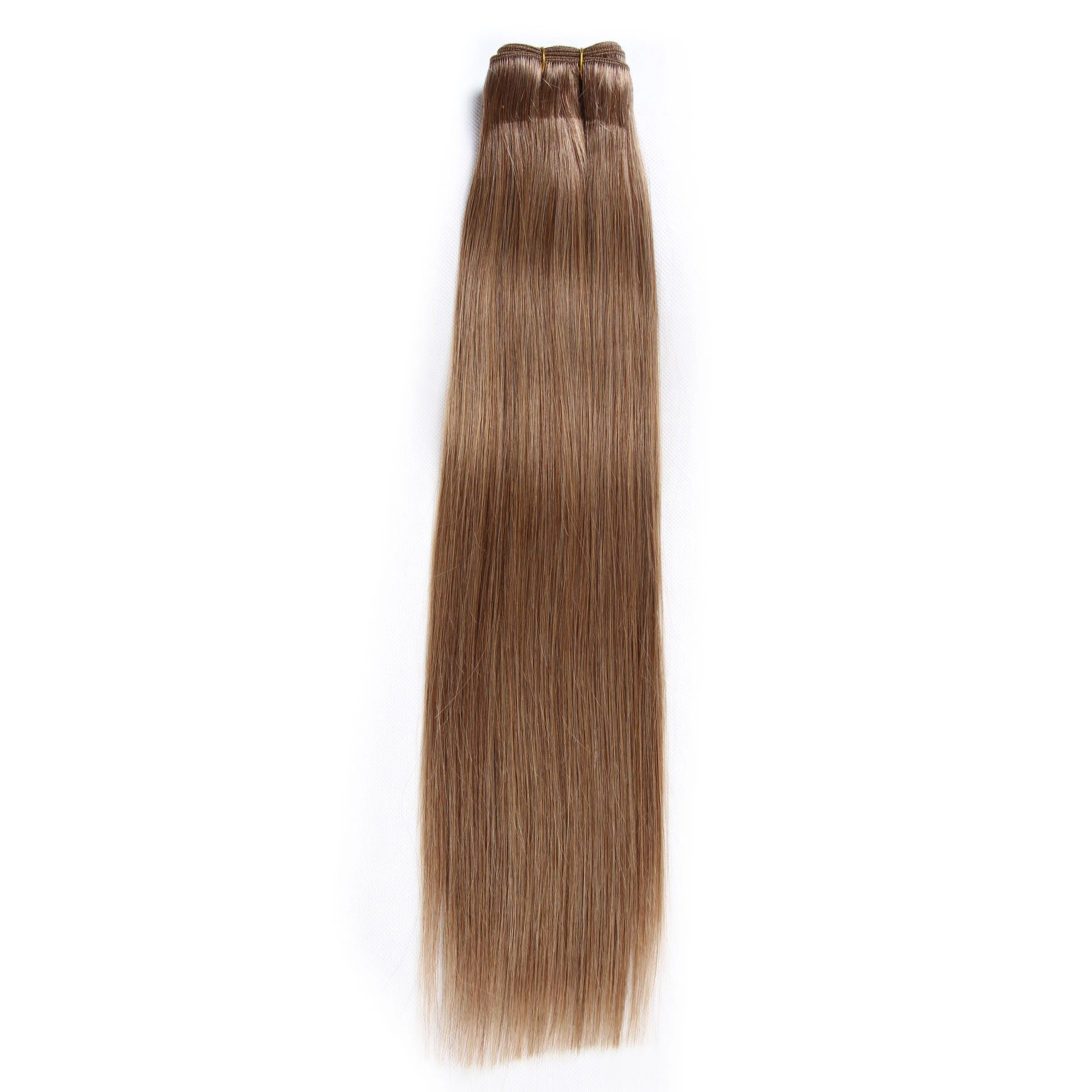 Recht Menselijk haarbundels Europees Remy Menselijk haar weeft Naai in inslagextensies Natuurlijk haar Bruin blond 14 "-28 inch BHF