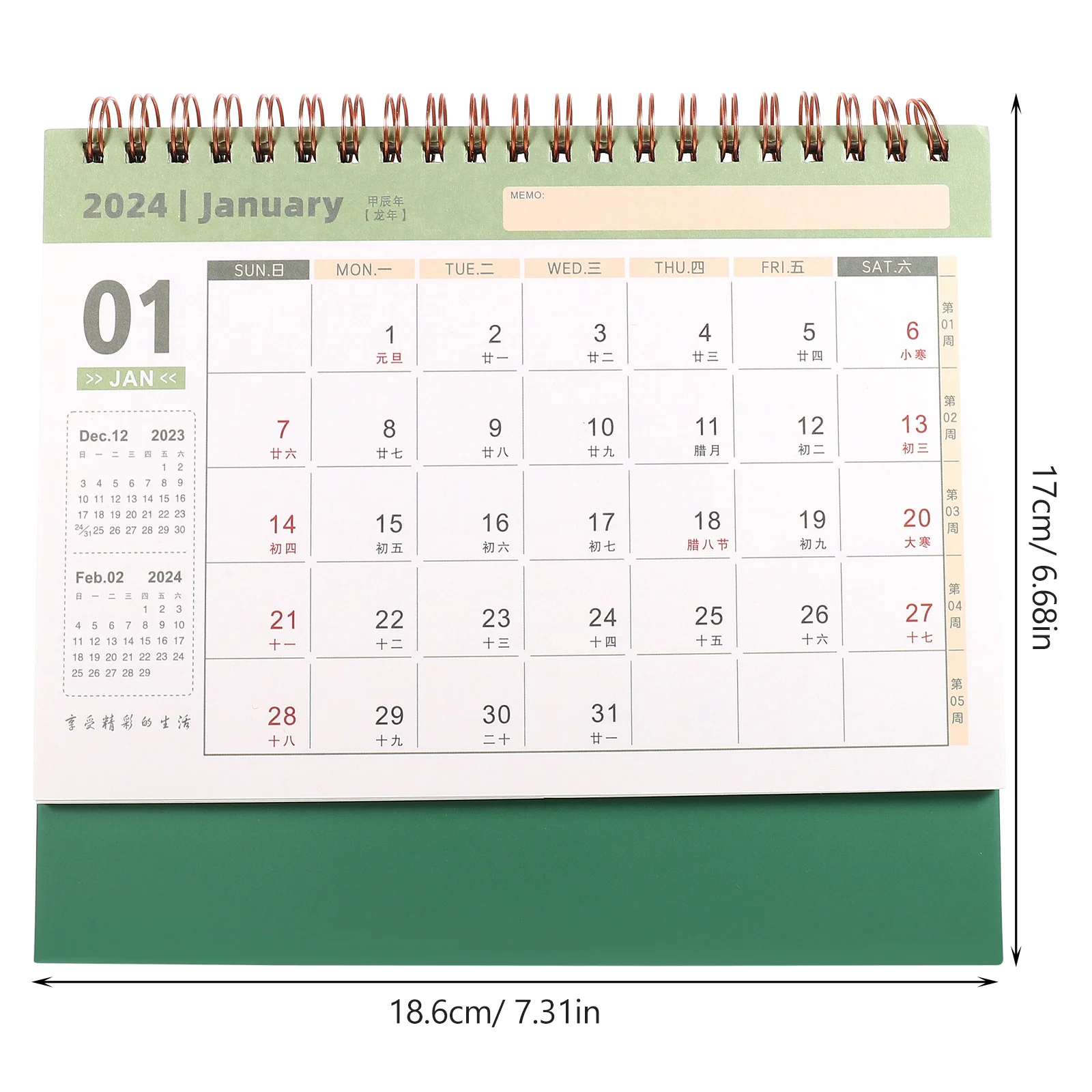 BUTIFULSIC 2024 Large Desk Calendar Daily Planner Standing Paper Organizer Creative Home Office Decor