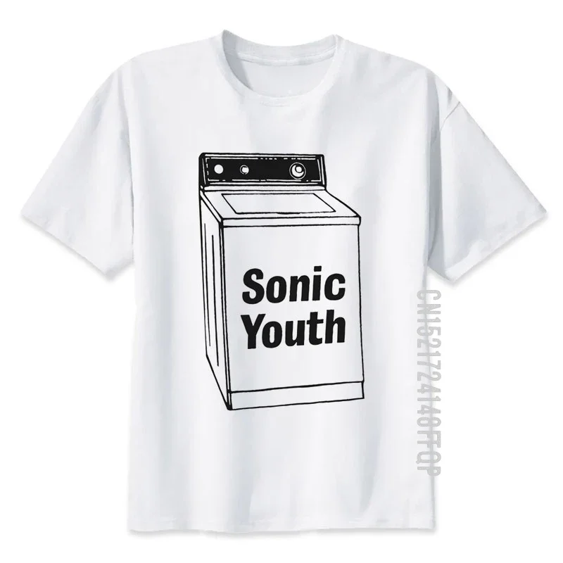 Soniicc Youth T Shirt Men Hip Hop Fashion T-shirt 100% Cotton Homme Tshirt White Printed Basic Tops & Tees Street Style Clothes