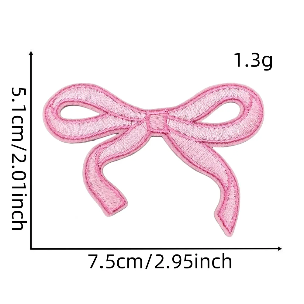 Colorful Bowknot Patches For Clothing Kids Scratch Patch Ironing On Shirt  DIY Parche Bordado Ecusson A Coudre