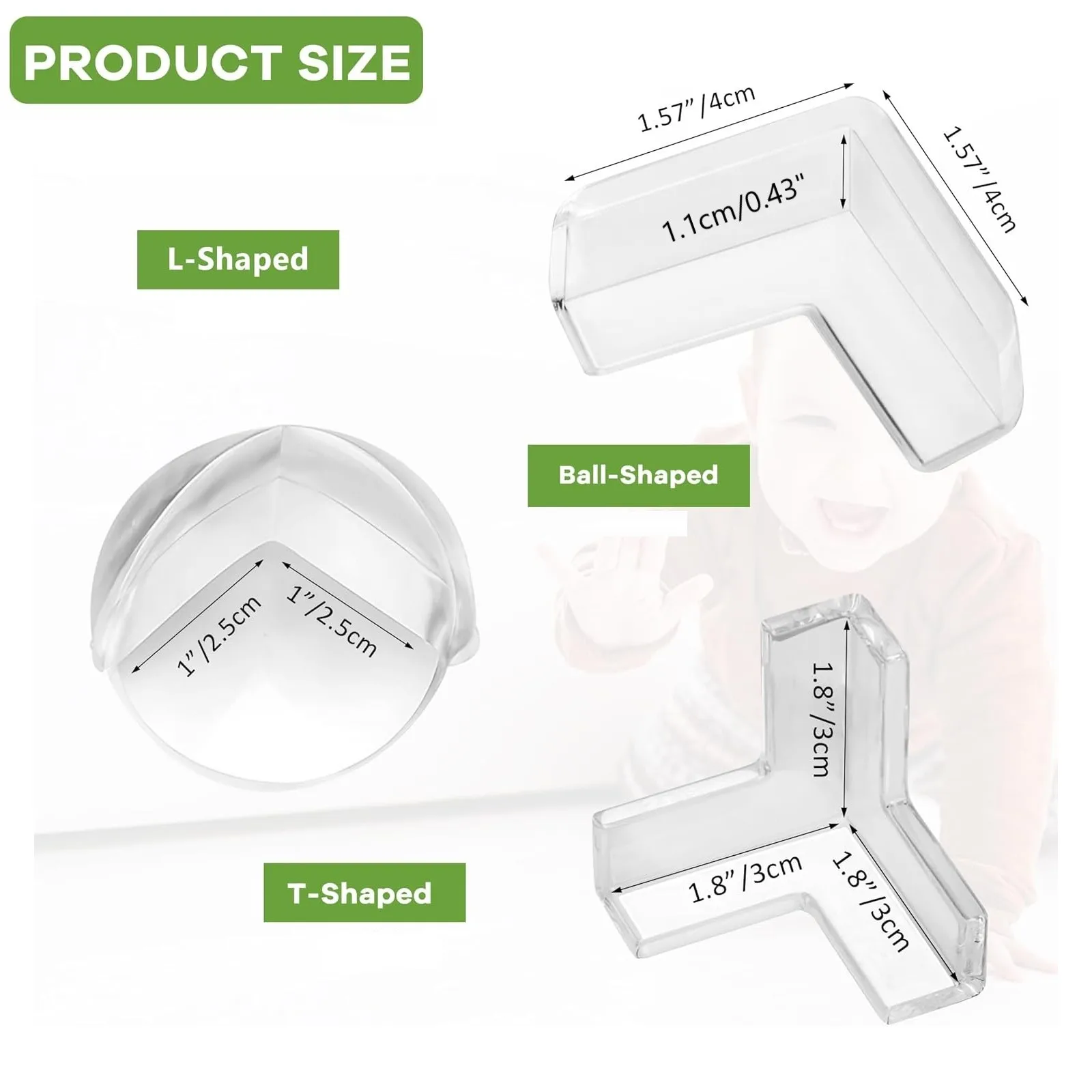 سلامة الطفل سيليكون واقي زوايا الطاولة الأثاث حافة غطاء للحماية شفافة الأطفال المضادة للتصادم حافة الحرس #5