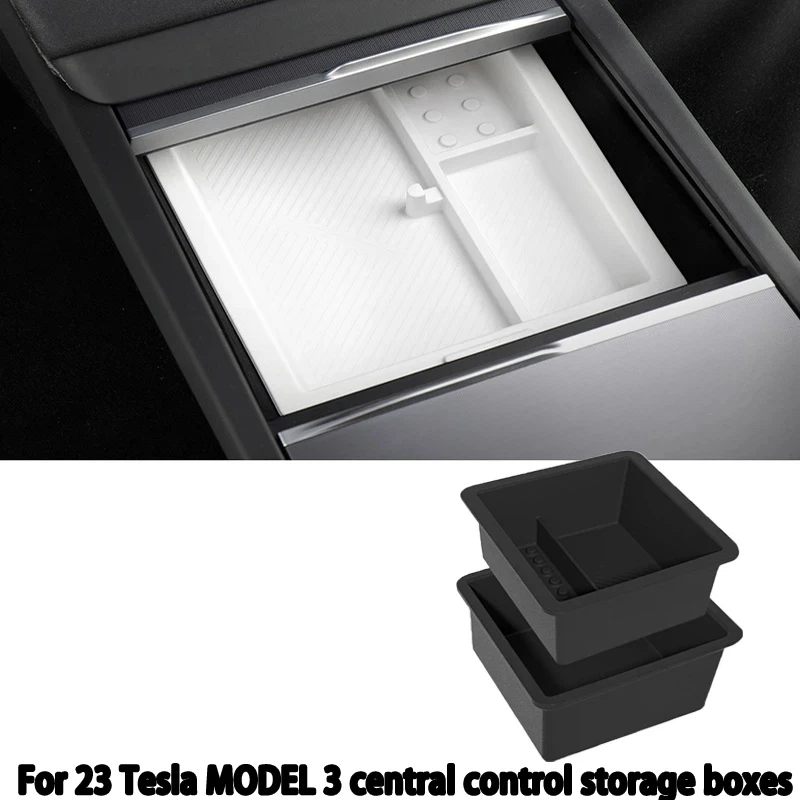 Suitable for 23 Tesla MODEL 3 central control storage boxes, car armrest boxes, sorting boxes, paper towel storage boxes