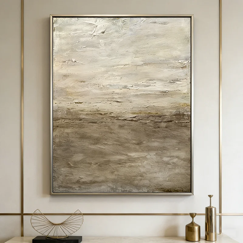 One 2D flat piece - minimalist natural landscape painting. Suitable for home use, frameless decorative painting.