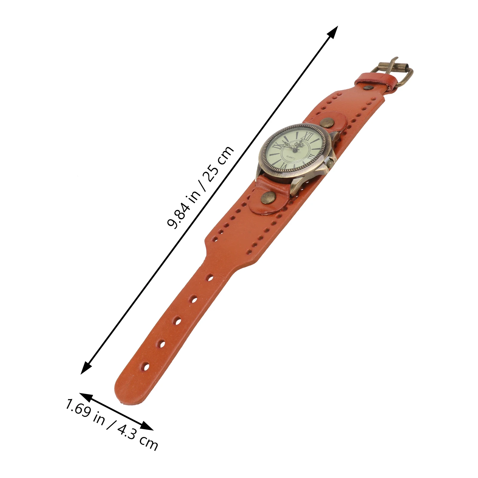 

1pc Roman Watches Retro Quartz Wrist Ladies Girls Vintage Bracelet Watch Comfortable Precise Timekeeping Gifts Women
