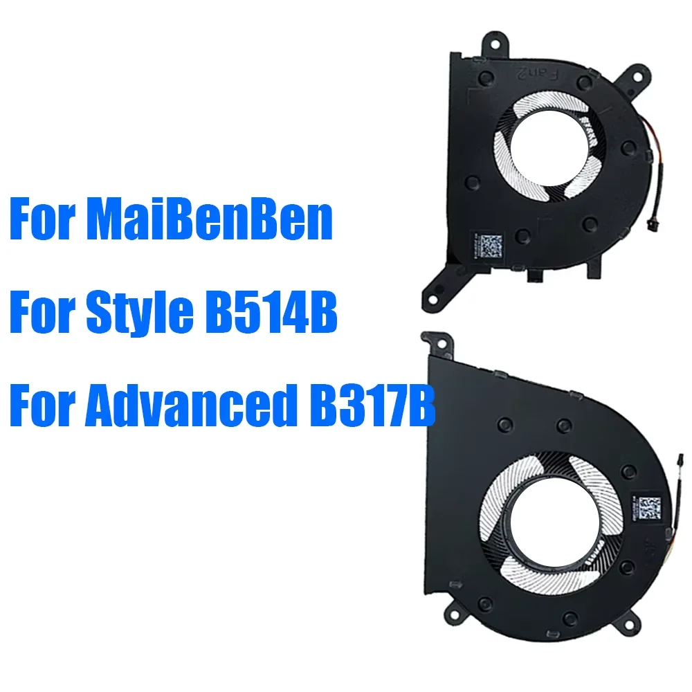 For MaiBenBen For Style B514B-i521UM B514B-i736UM B514B-U540UM For Advanced B317B-i521UM DC5V Laptop CPU+GPU Fan