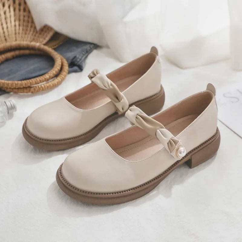 Women's Loafers 2023 Spring New Women's Flat Small Leather Shoes Mary Jane Korean Casual Shoes for Women Zapatos De Mujer