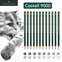 Faber-Castell 9000 Pencils 8/16pcs Sketch Drawing Pencil Set Art Graphite Pencils Writing Beginners Design Pencil Art Supplies
