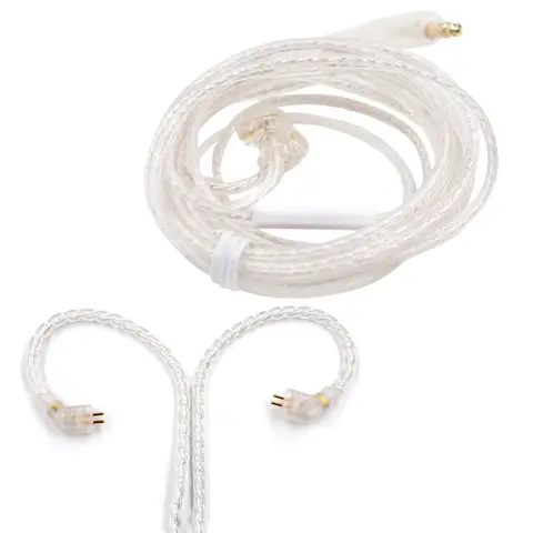 0.75mm 2 Pin Earphone Upgraded Cable Gold-plated Pin 3.5MM with Mic for KZ Headphones for KZ ZSN/ZSN PRO/ZS10 PRO/AS16/AS12/ZSX