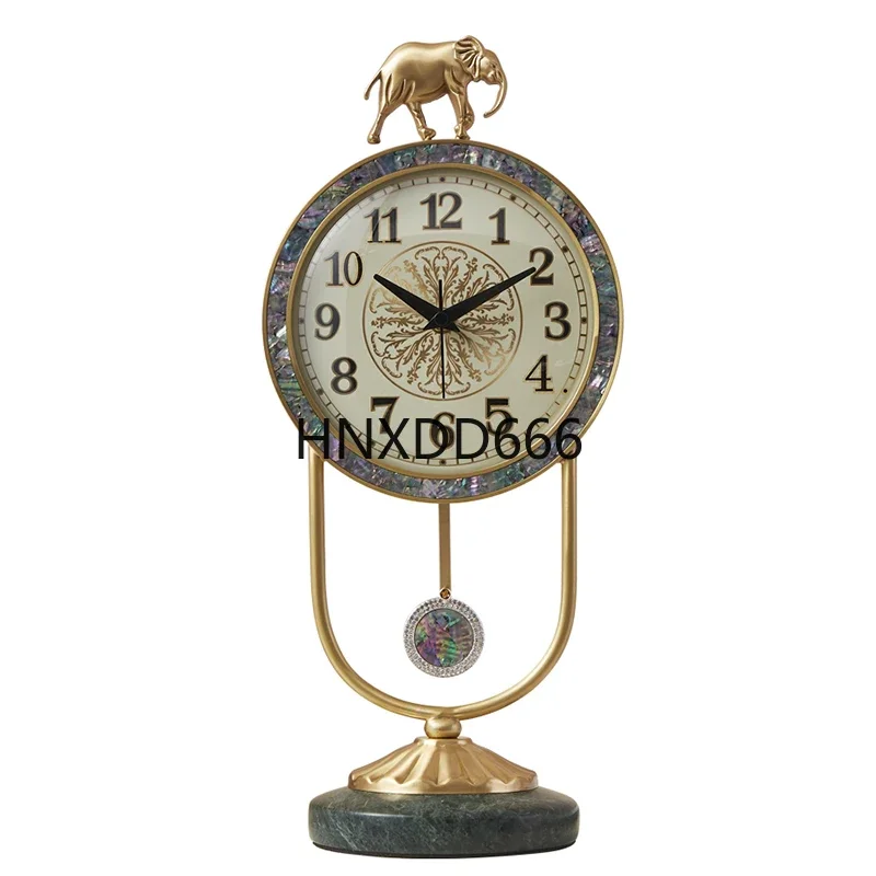 Pure copper Table clock Electronic desktop clock table decoration and accessories desk decor gadgets luxurious  European style