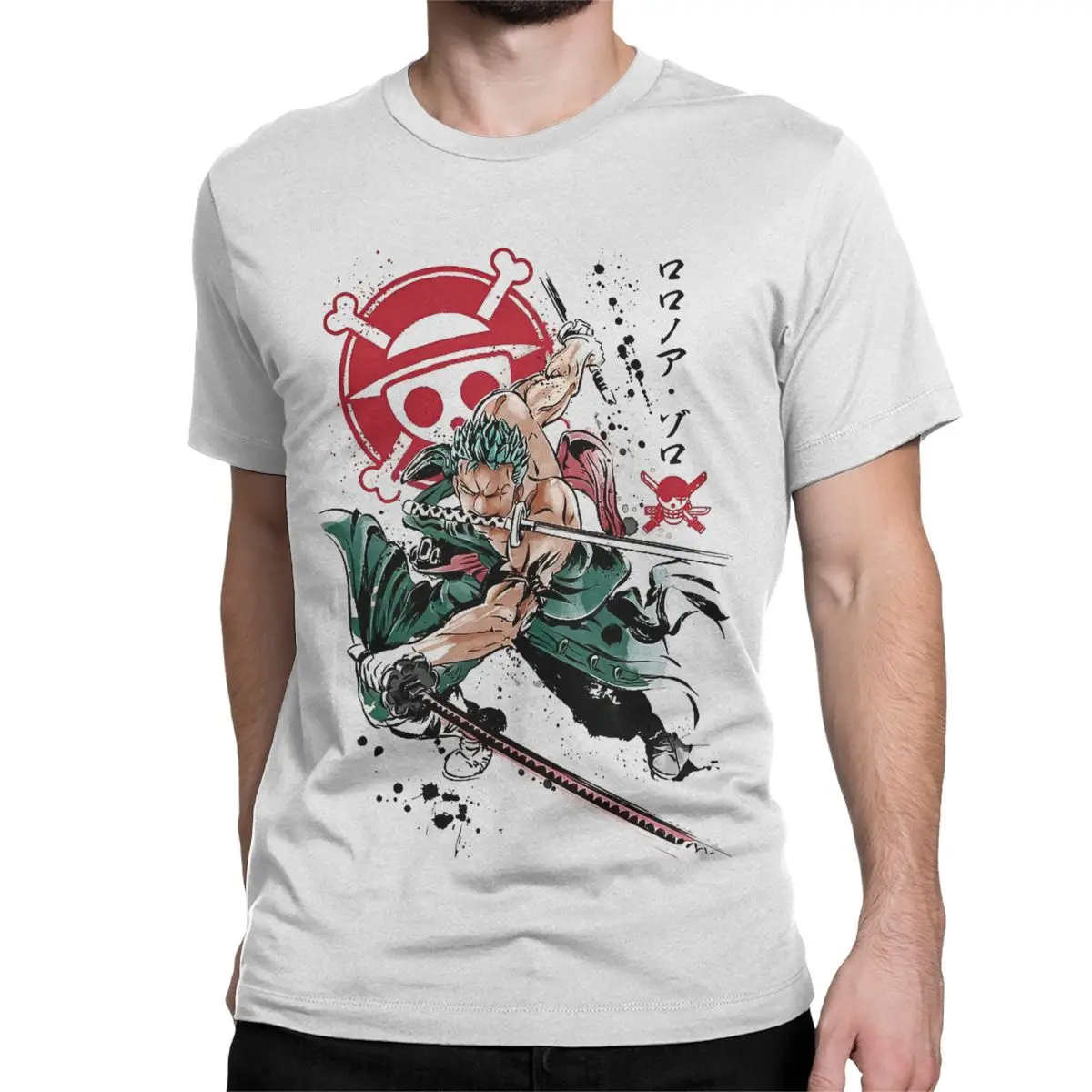 Novelty Roronoa Zoro Manga Anime T-Shirt Men Women Crewneck 100% Cotton T Shirts One Pieces Short Sleeve Tees Original Clothing