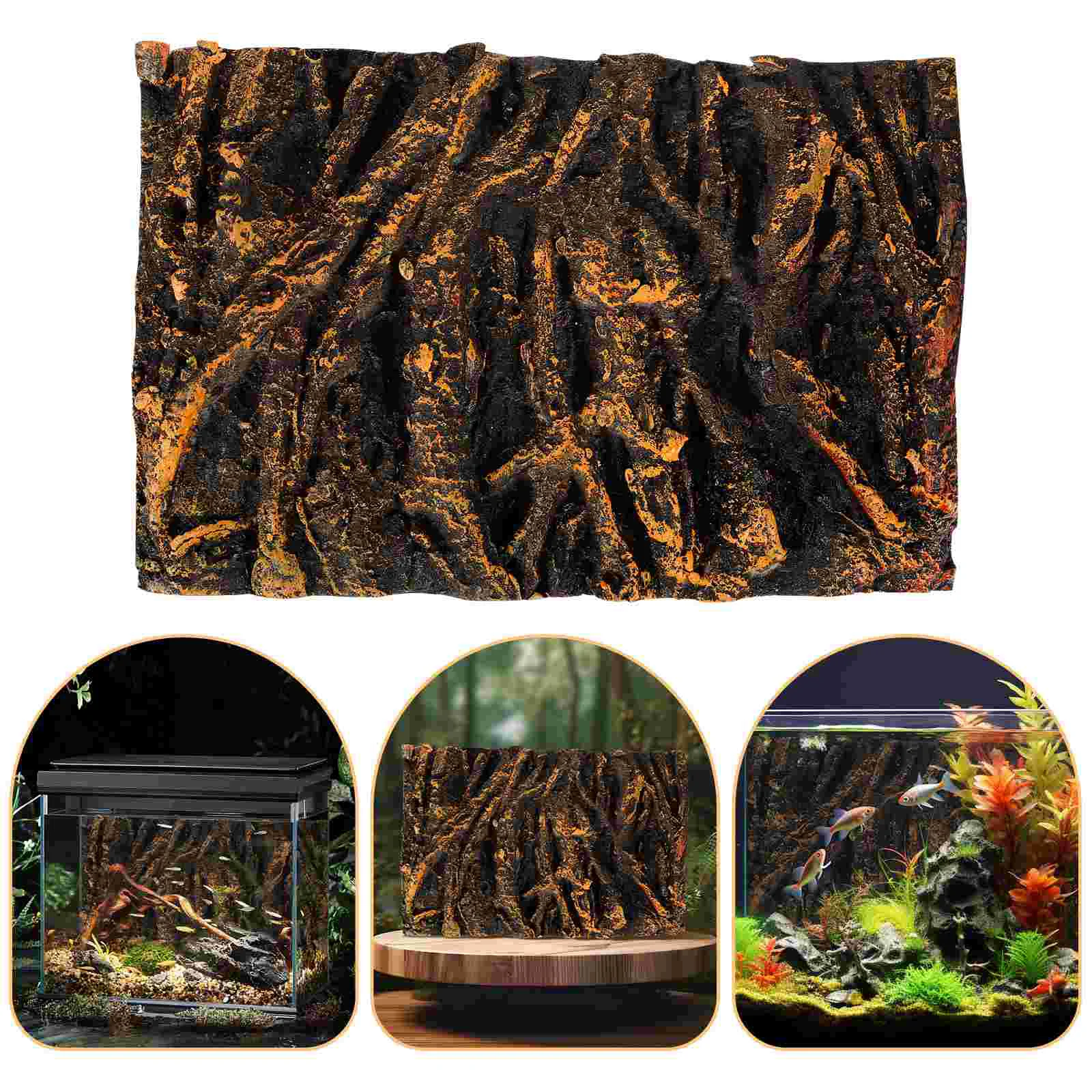 Reptile Box Backdrop Reptisoil 3d Background Board for Tank Fish Pu Decorations Animals