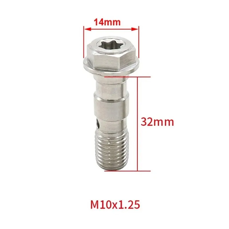 العالمي M10x1.0mm M10x1.25 دراجة نارية الفرامل الفرجار فوهة الزيت المسمار الهيدروليكية الفرامل أسطوانة رئيسية خرطوم زيت المزدوج البانجو الترباس