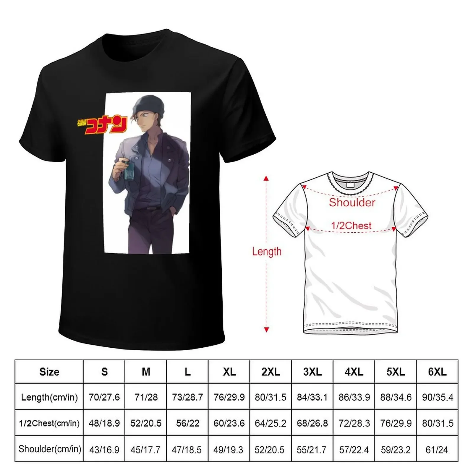 Detective Conan T-Shirt boys whites heavyweights basketball graphic tees shirts men graphic