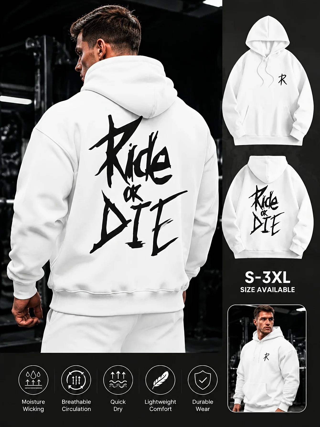 Ride Hoodie Unisex Or Die Motorcycle Biker Moto Racing Bike Speed Graffiti Streetwear Oversized Casual Sport Sweatshirts