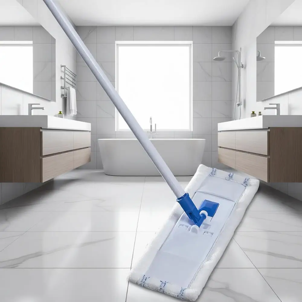 

Microfiber Wet/Dry Mop, White/Blue