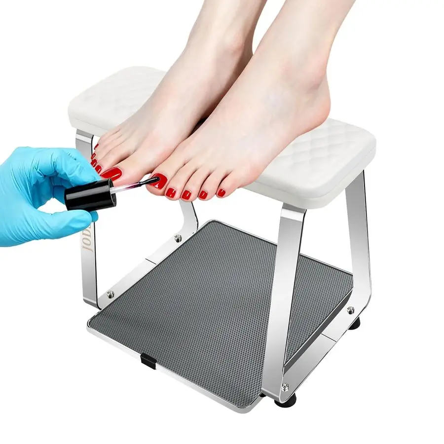 

Pedicure Foot Rest for Nails Tech with Soft Cushion,Pedicure Stool,Nail Stand,Detachable Stainless Manicure Foot Rest for Home