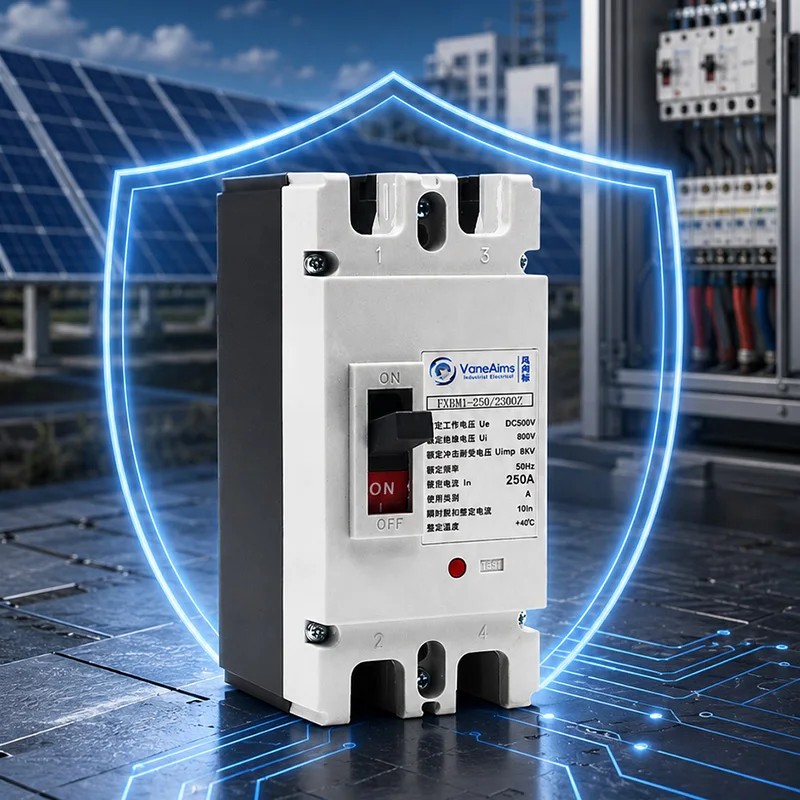 MCCB DC Solar Molded Case Circuit Breaker 125A 200A 250A 1P 2P Overload Protection Switch DC 250V 500V for Solar Photovoltaic PV