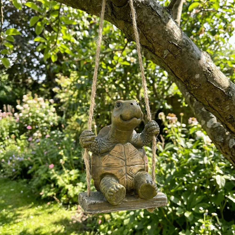 Creative Resin Turtle Swing Statue Green 5.8cm Funny Animal Figurine Miniature Hanging Ornament
