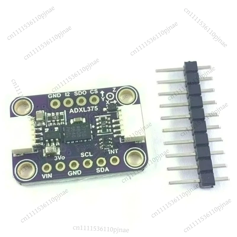 The ADXL375 module features three-axis acceleration (+-200g)with I2C and spi