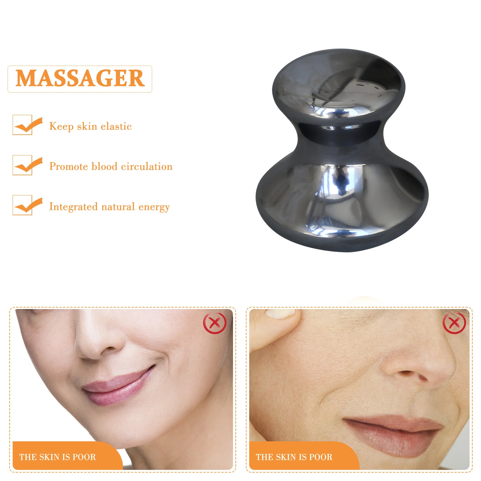 

1 шт., массажный камень с грибами, титановый герц, массажер для лица, спа, отрывной камень, против морщин, для удаления темных кругов