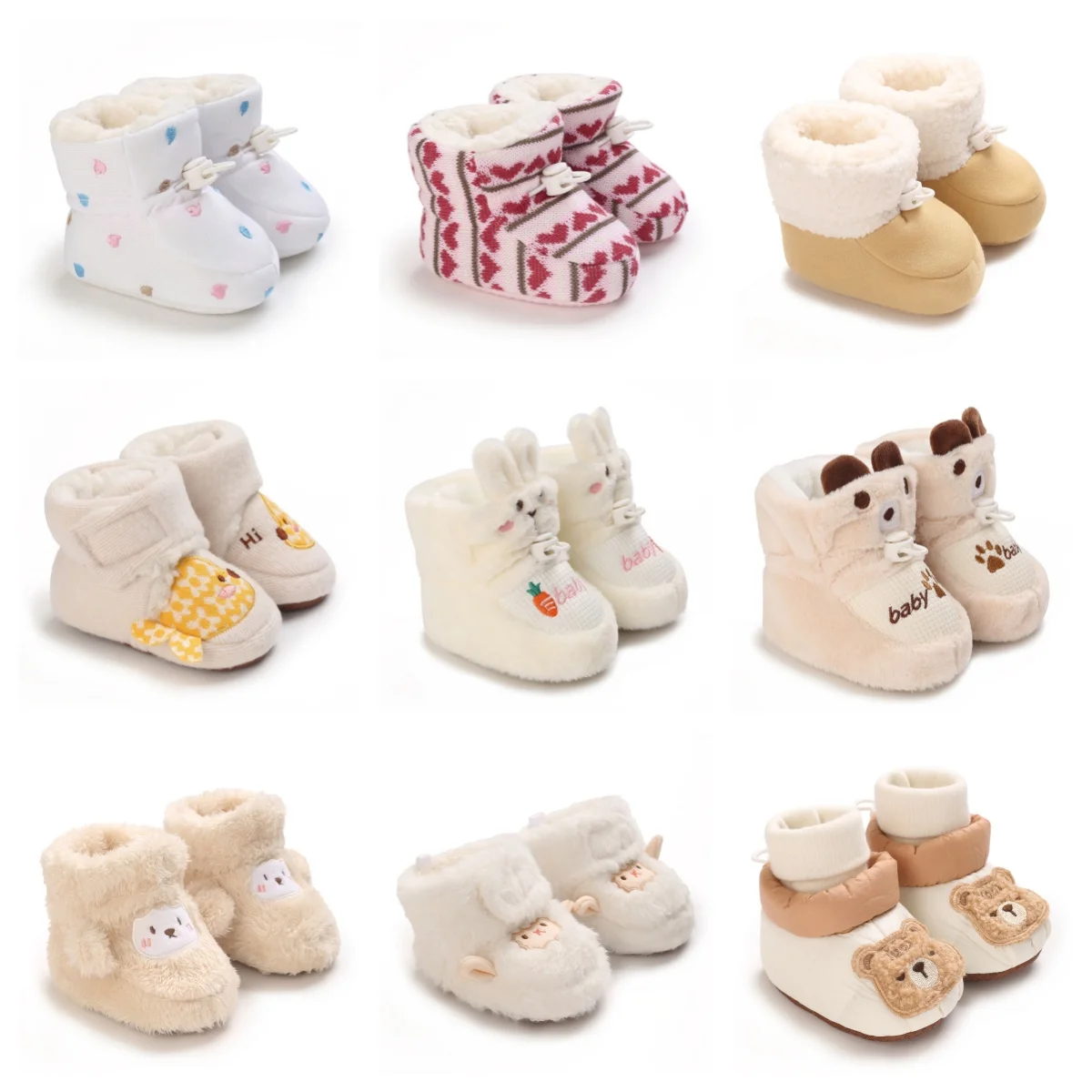 

Baby Shoes Winter Soft Soled Shoes Socks With Plush Insulation Cotton Shoes Newborns' Feet Won't Fall Off