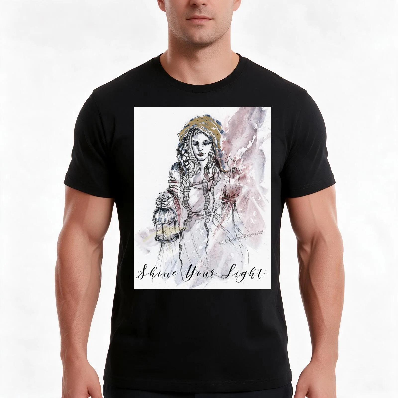 Shine Your Light T-Shirt Summer Casual Cotton Tee Oversized Streetwear Tops Vintage Graphic Print Loose Fit Short Sleeve