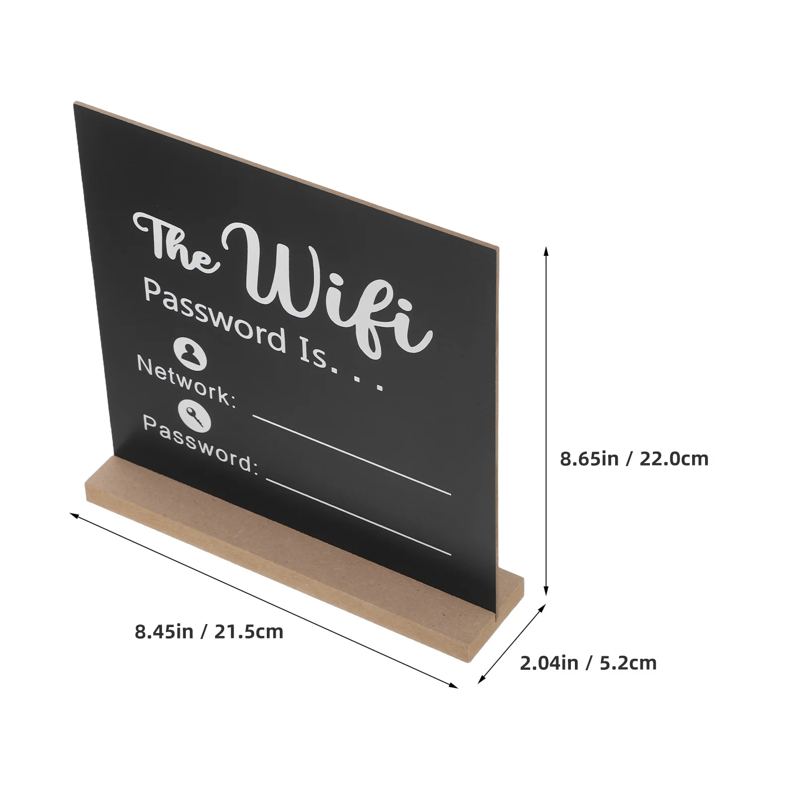 لافتات الشبكة اللاسلكية، علامة كلمة مرور واي فاي سوداء لسطح المكتب مع قاعدة لمؤشر شبكة سطح الطاولة في غرفة الاجتماعات في المكتب والفندق #5