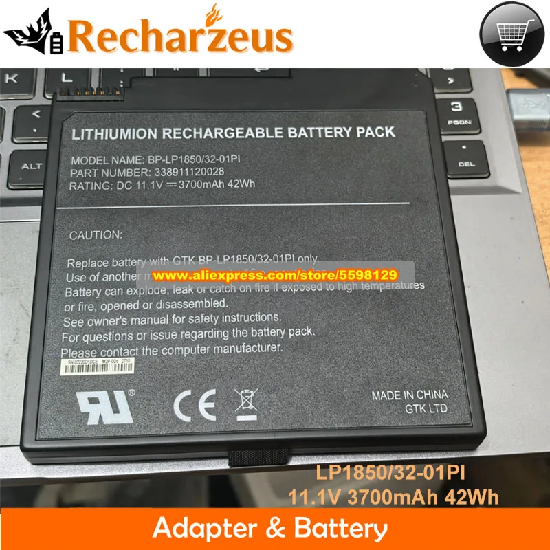 Genuine 338911120028 Battery BP-LP1850/32-01PI 11.1V 3700mAh 42Wh for Getac Rechargeable Laptop Battery