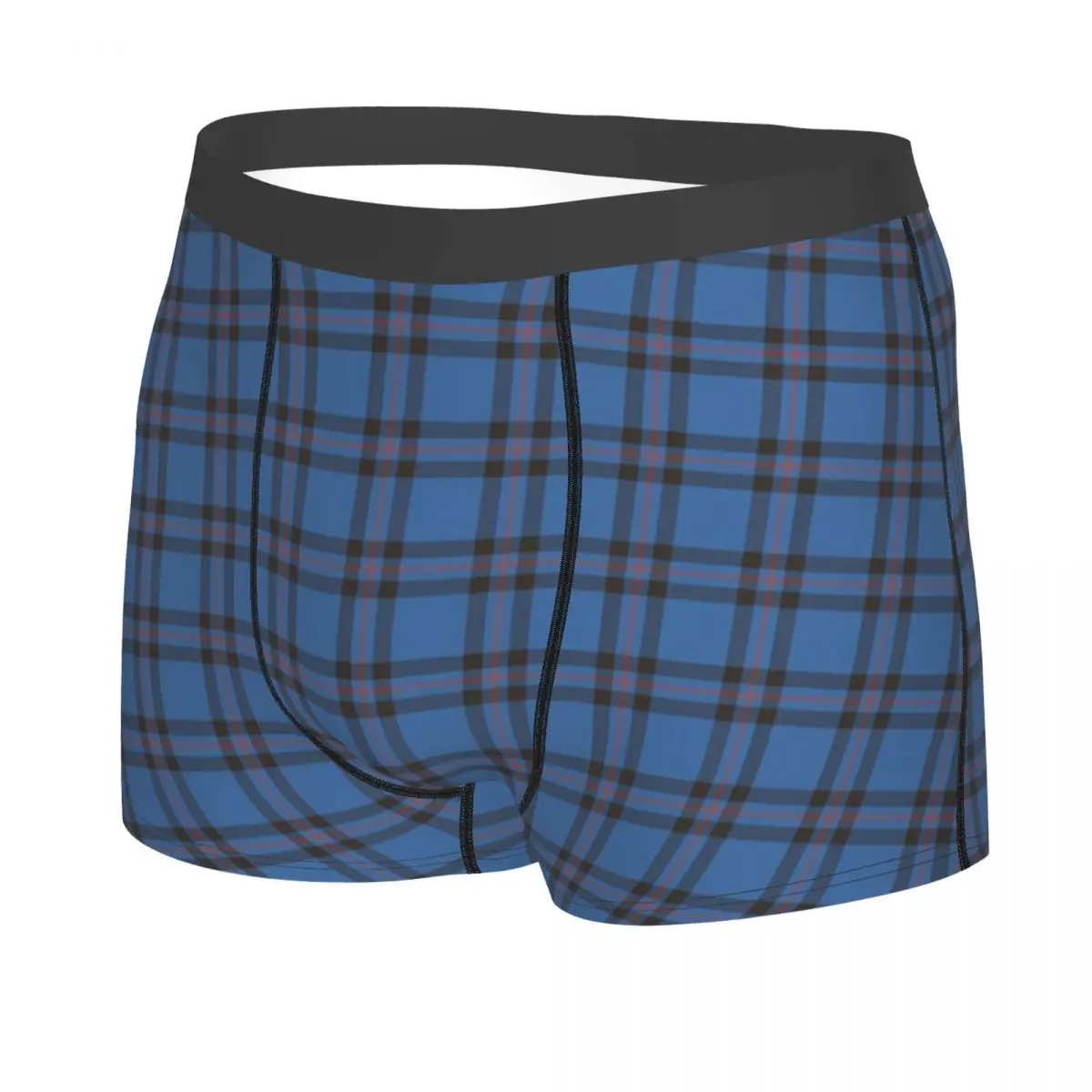 Clan Elliot Tartan Men Boxer Briefs Lattice Highly Breathable Underwear Top Quality Print Shorts Birthday Gifts