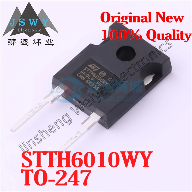 

(5/20pcs) STTH6010WY TO-247 60A 1000V Fast Recovery Diode Brand New Original Genuine Ships Fast!