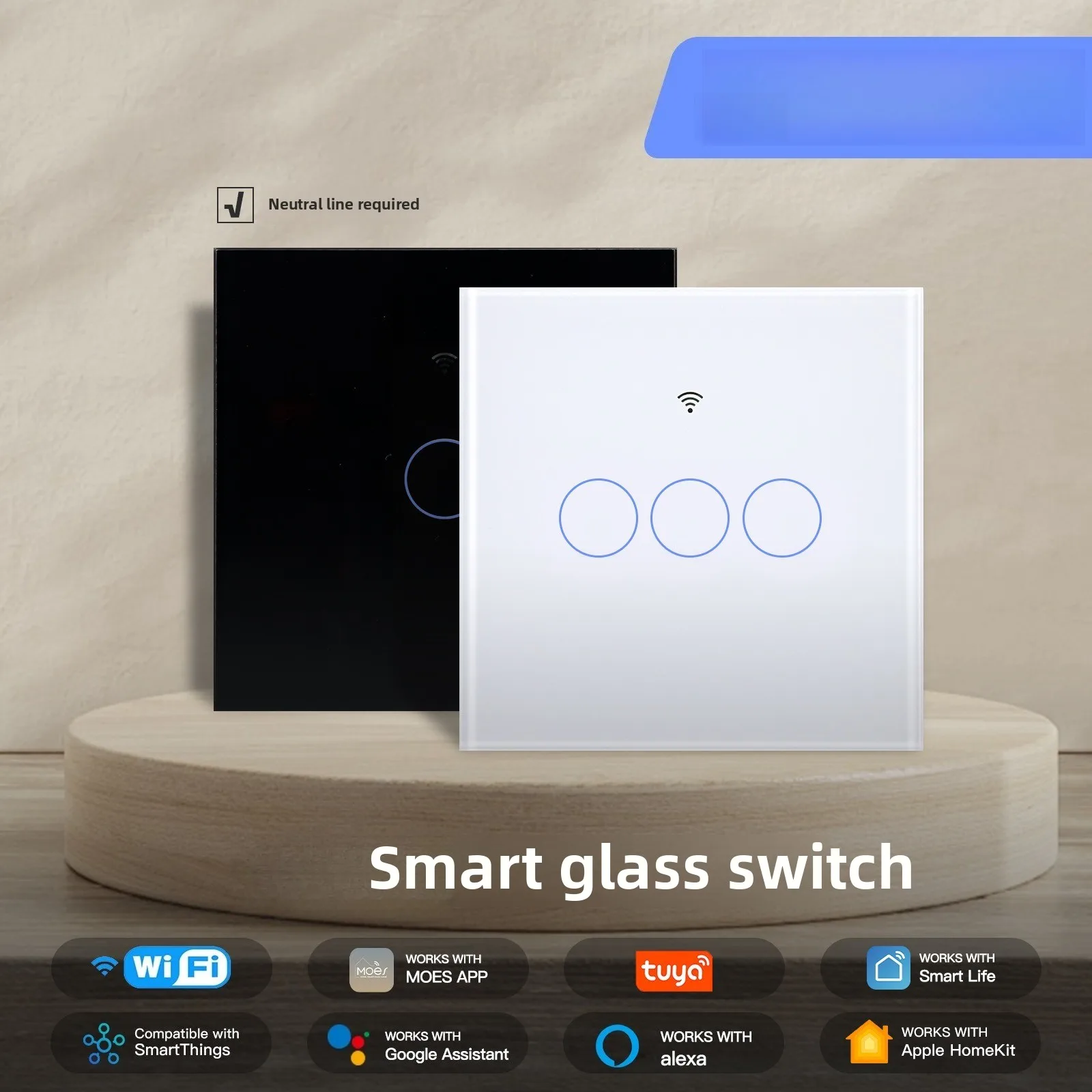 

Умный переключатель Wi-Fi Matter Graffiti Smart Home