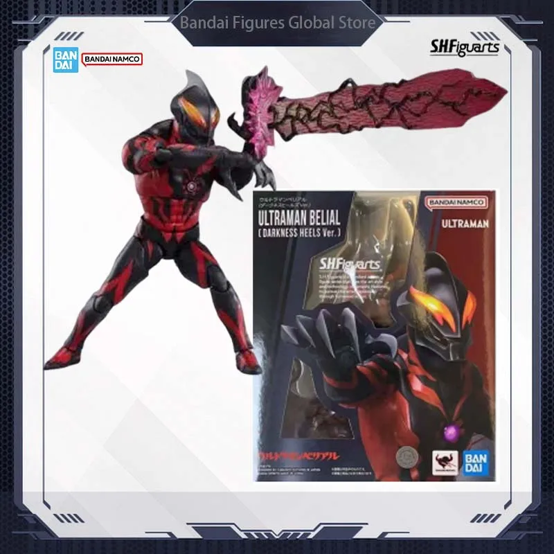 In Stock Bandai Original S.H.Figuarts Ultraman Belial Darkness Heels Version Genuine Anime Figure Finished Model Christmas Gifts