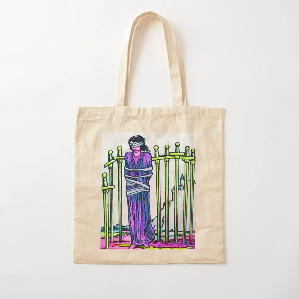 

Eight of Swords Tarot TWISTED Tote Bag bag for beach Candy bags Canvas Tote Bag