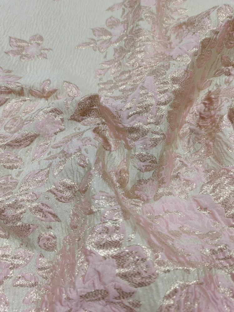 

120x150 см парчовая жаккардовая ткань для шитья платья своими руками ветровка модный дизайн ткань металлическая проволока полиэстер материал