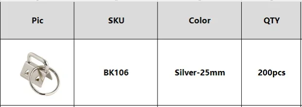 

200 шт. 25 мм серебристые металлические концевые зажимы-пряжки для брелоков, ремней сумок, ремней, кольцевых застежек