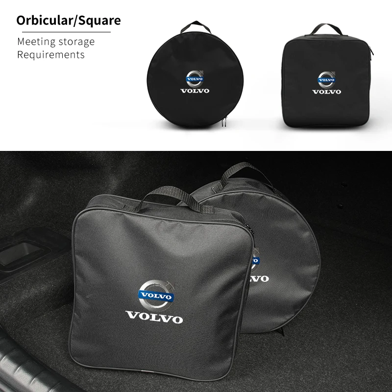 Car Charging Cable Organizer Trunk Storage Bag For Volvo S60 XC90 XC60 C30 C70 XC40 V40 XC70 V70 V60 V50 S80 S40