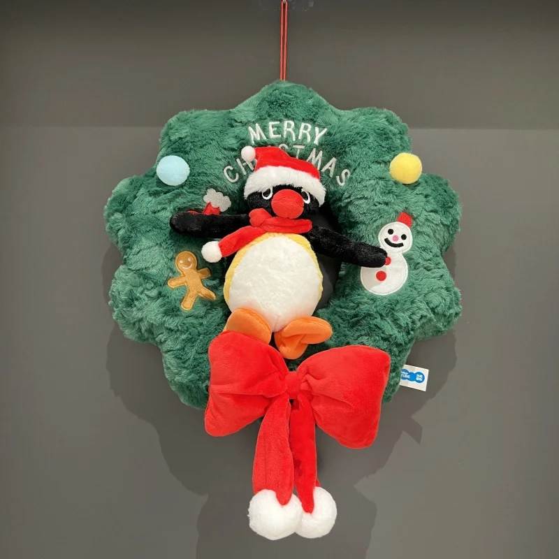 

Новая Рождественская елка Martube Pingu, плюшевые фигурки кукол Kawaii Pingu, Рождественский венок, декор, украшения, подарок на день рождения для девочек, Рождественский подарок