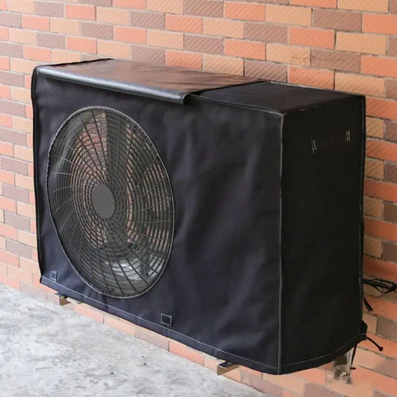 AC Cover For Outside Unit Breathable Central Air Conditioner Leaf Guard Mesh AC Condenser Cover Defender All Seasons Air