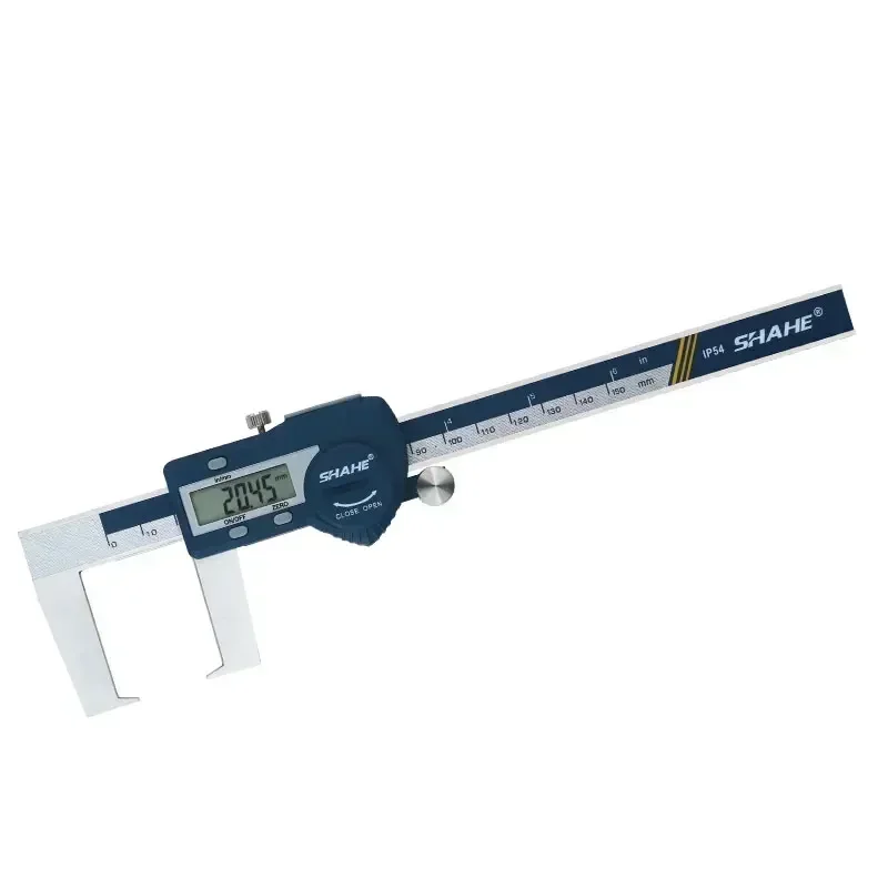 SHAHE 0-150/200/300mm Digital Outside Groove Caliper With Flat Points Paquimetro Digital Vernier Caliper Digital Caliper Steel