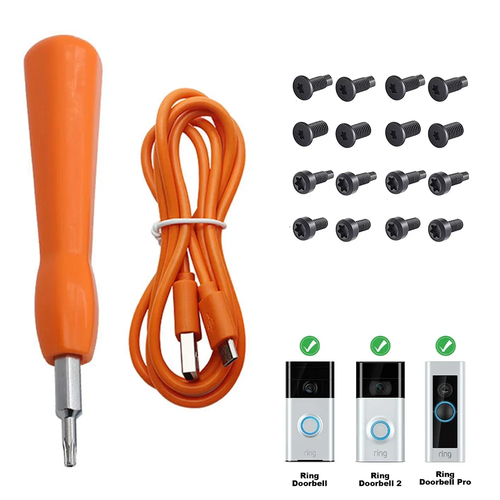 Comprehensive Ring Doorbell Pro 2 Kit Includes Screwdriver Tool & USB Charger Cable Drill Compatibility Guaranteed