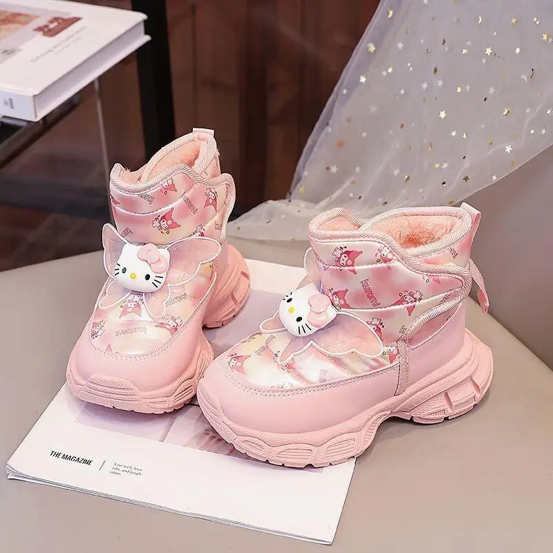 

Sanrio Hello Kitty Kids' Cotton Shoes Children Winter Boots Children's Shoes Baby Girl Fur Casual Shoes Cotton Boots Sneakers