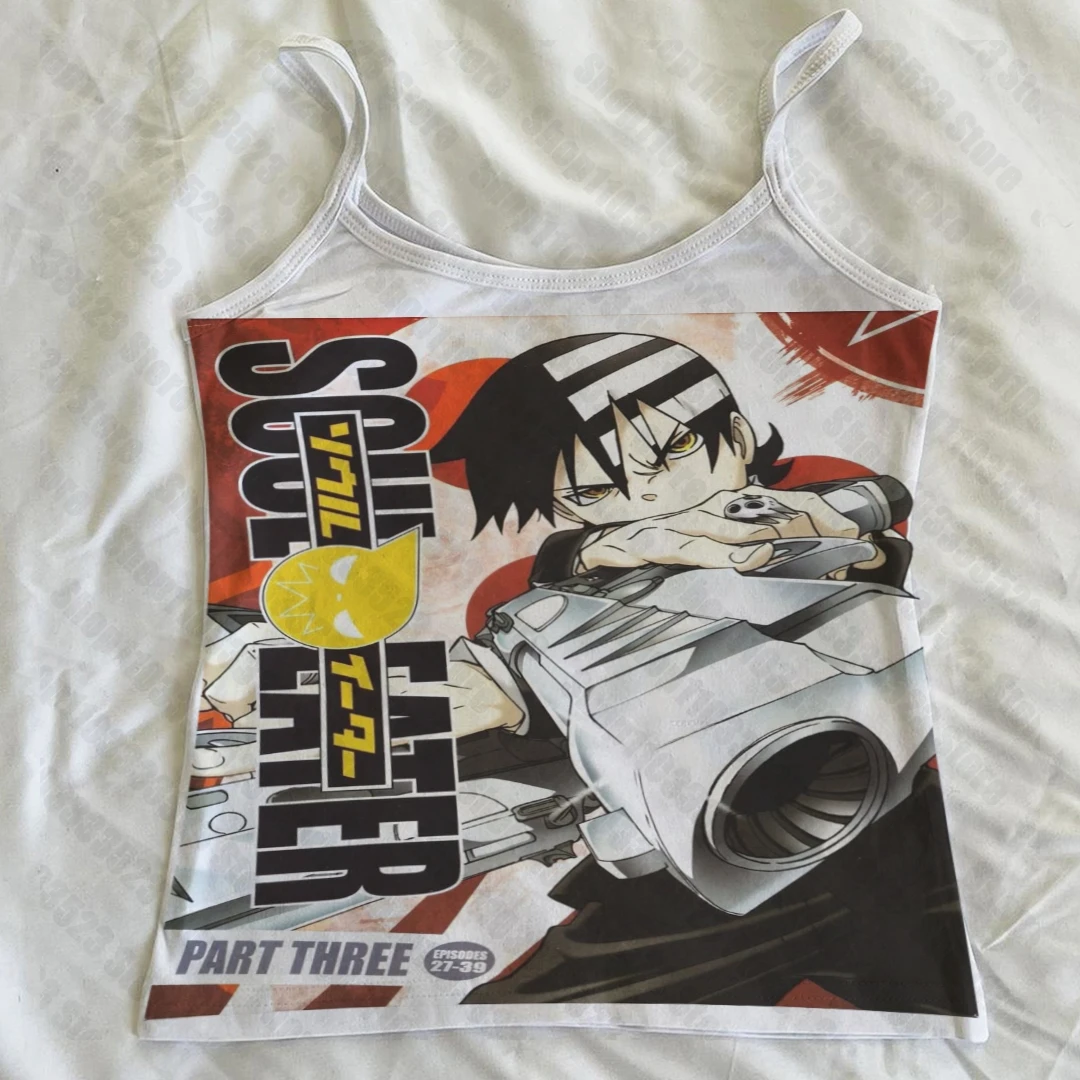 2000s vintage Women Baby Tank Punk Emo Printing Tank Tops Female Harajuku 2000s Women Clothing Vest Summer Y2k Style Crop Tops