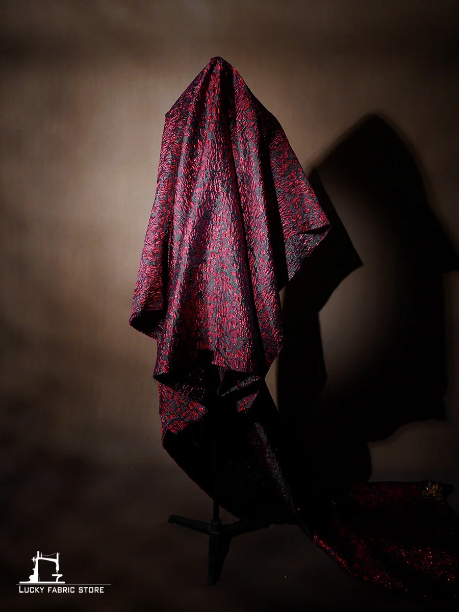 Mottled three-dimensional embossed texture jacquard fabric, handmade DIY homemade bag dress, clothing designer fabric