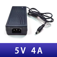 2024 5V 4A Newest AC to DC desktop power adapter EU US AU EU Plug 4000mA 20W 100V-240V Plug 5.5mm x 2.1mm for CCTV WiFi