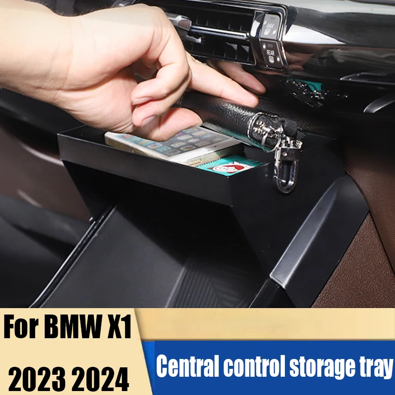 

Для BMW X1 2023 2024, лоток для хранения под центральной консолью из АБС-пластика для автомобилей, товары для модификации интерьера